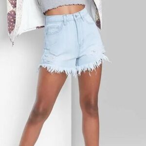 Prosperity Denim Madison Destroyed High Waist Nonstretch Wide Leg Carla Wash